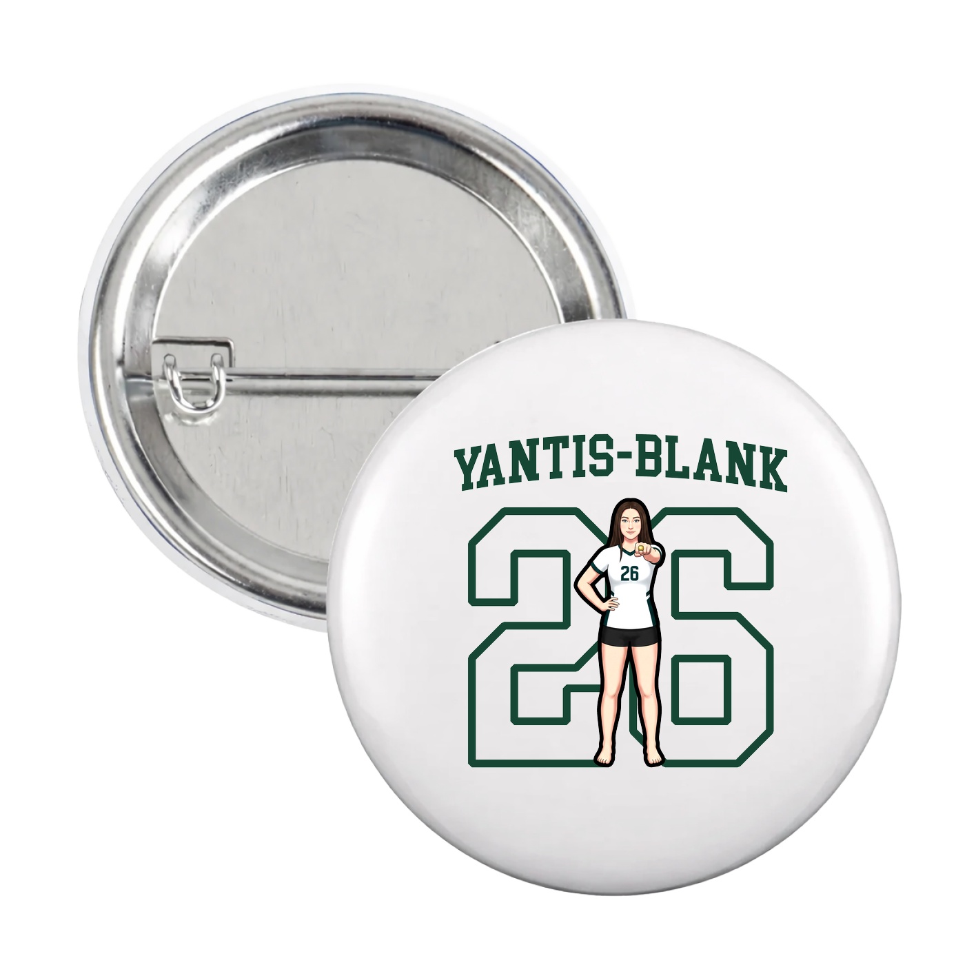Game Day Button — Shirsey in White