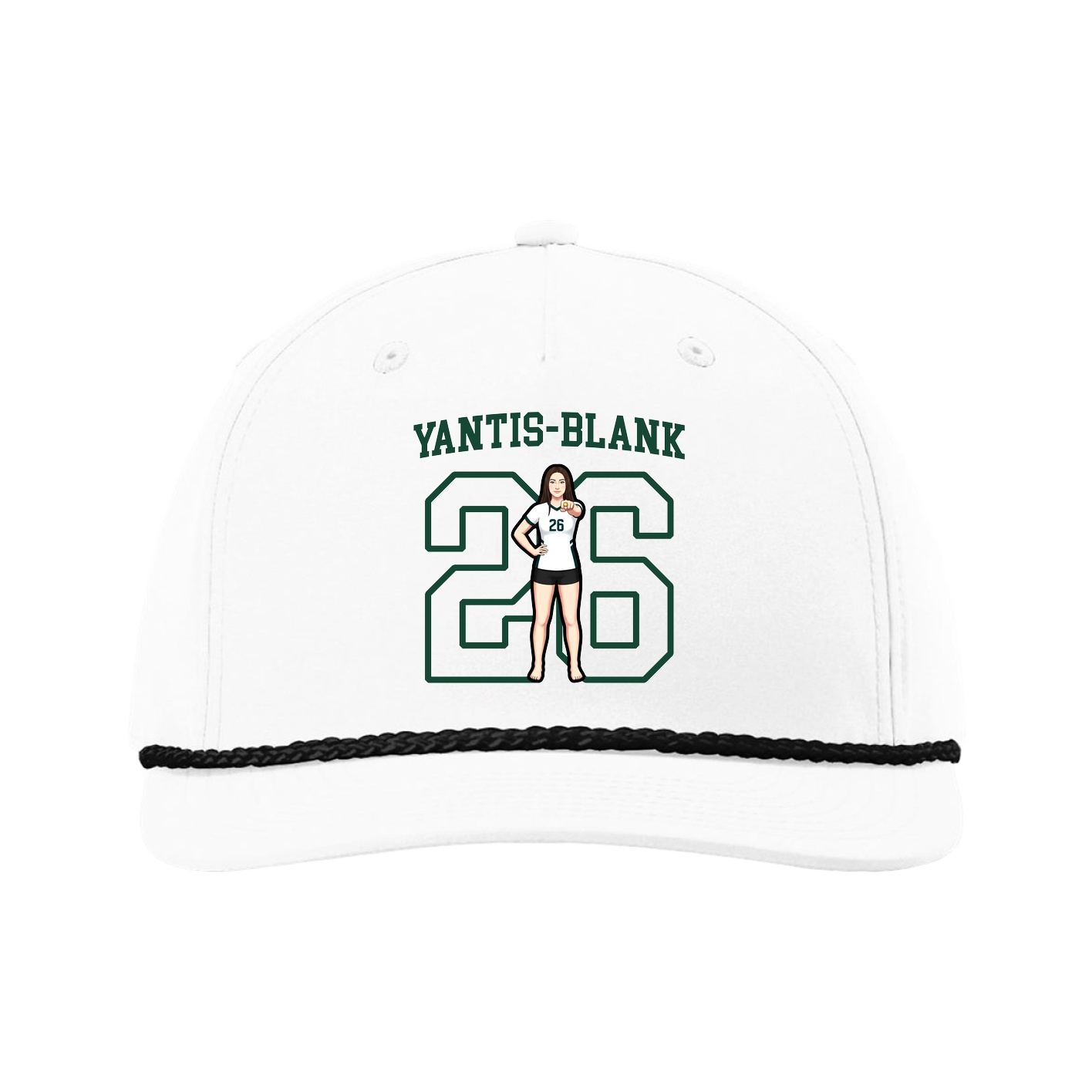 Five-Panel Classic Rope Cap — Shirsey in White