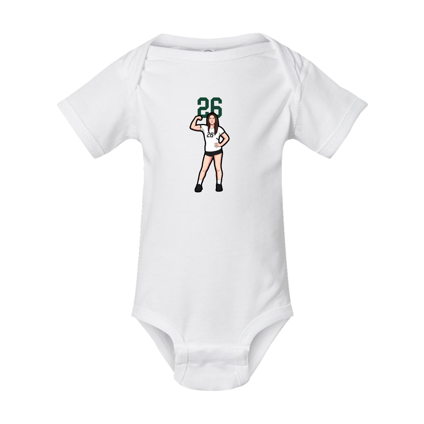 Baby Onesie — Number Top in White