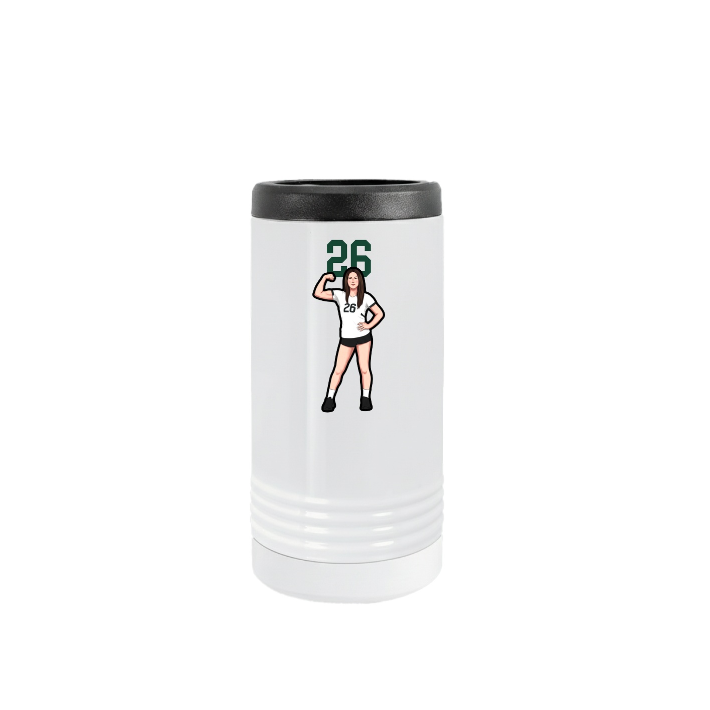 Slim Beverage Holder — Number Top in White