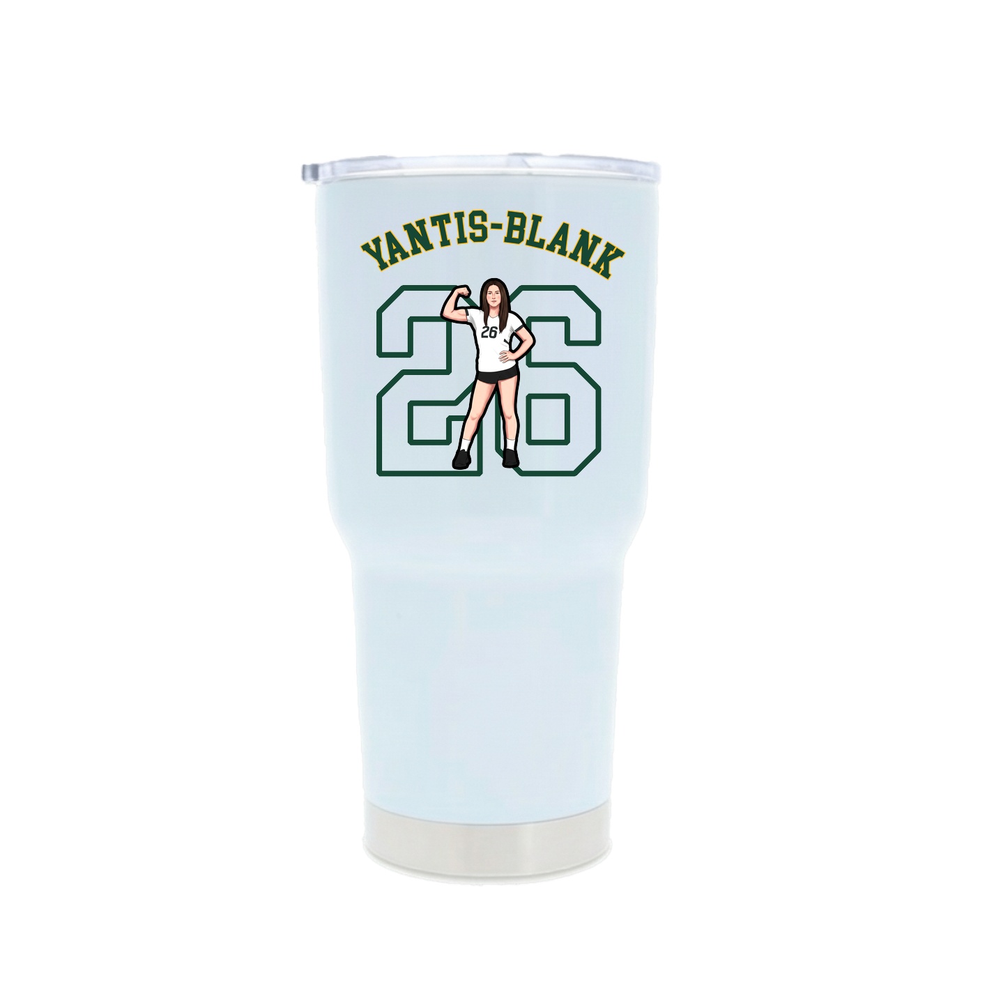 30oz Stainless Steel Tumbler — Shirsey Arch in White