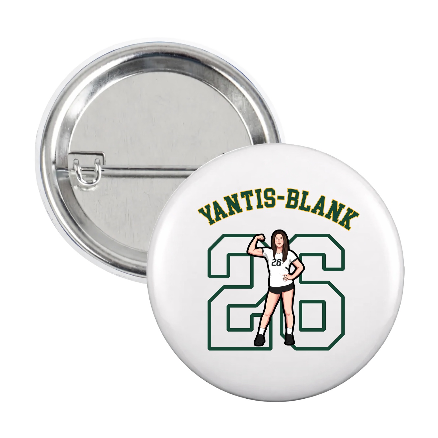 Game Day Button — Shirsey Arch in White