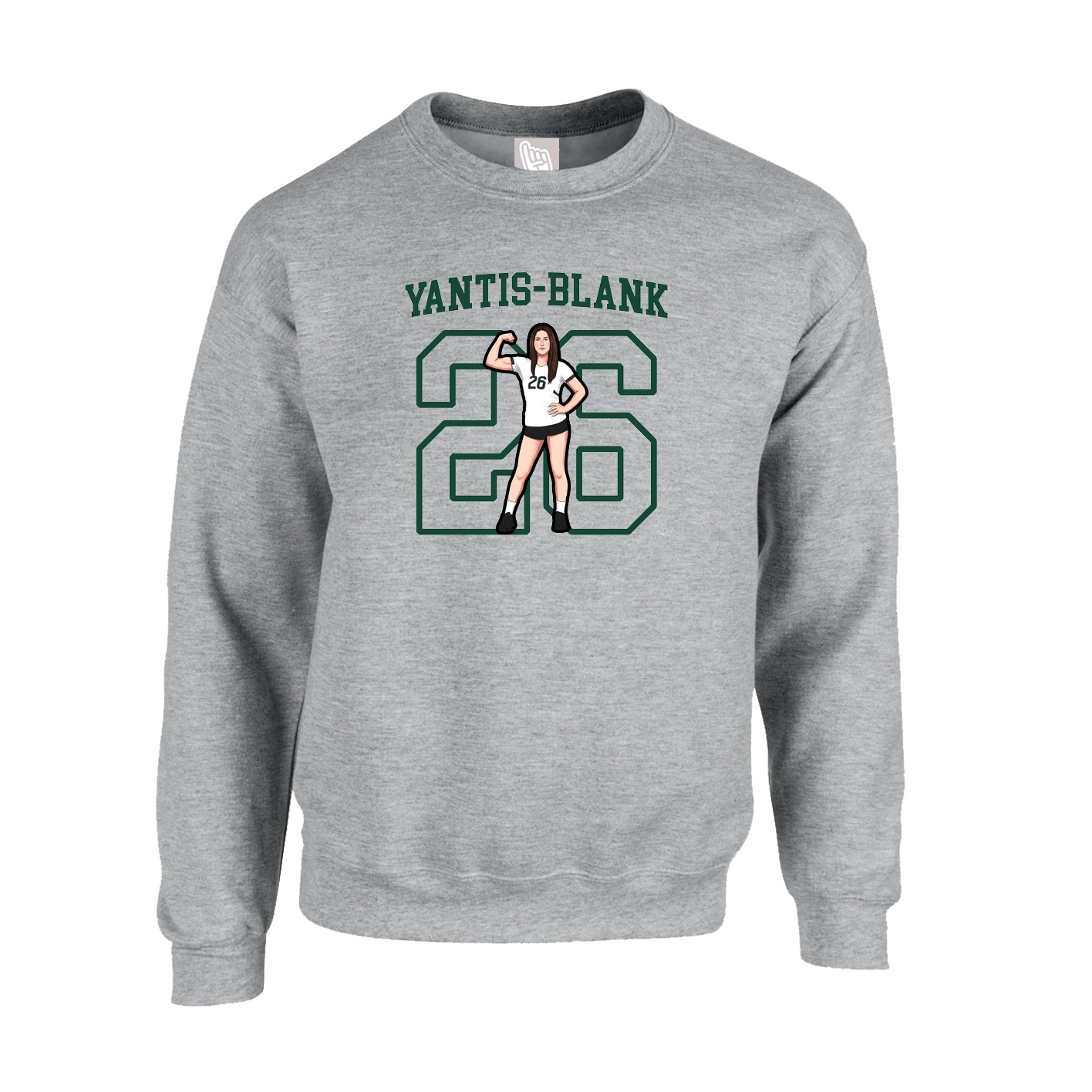 Fleece Crew — Shirsey in Grey