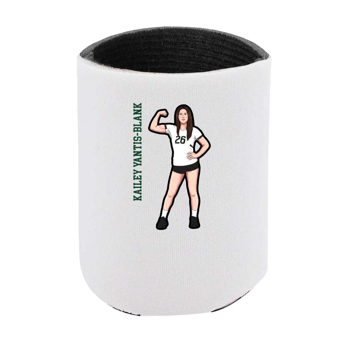Can Holder — Name Vertical in White