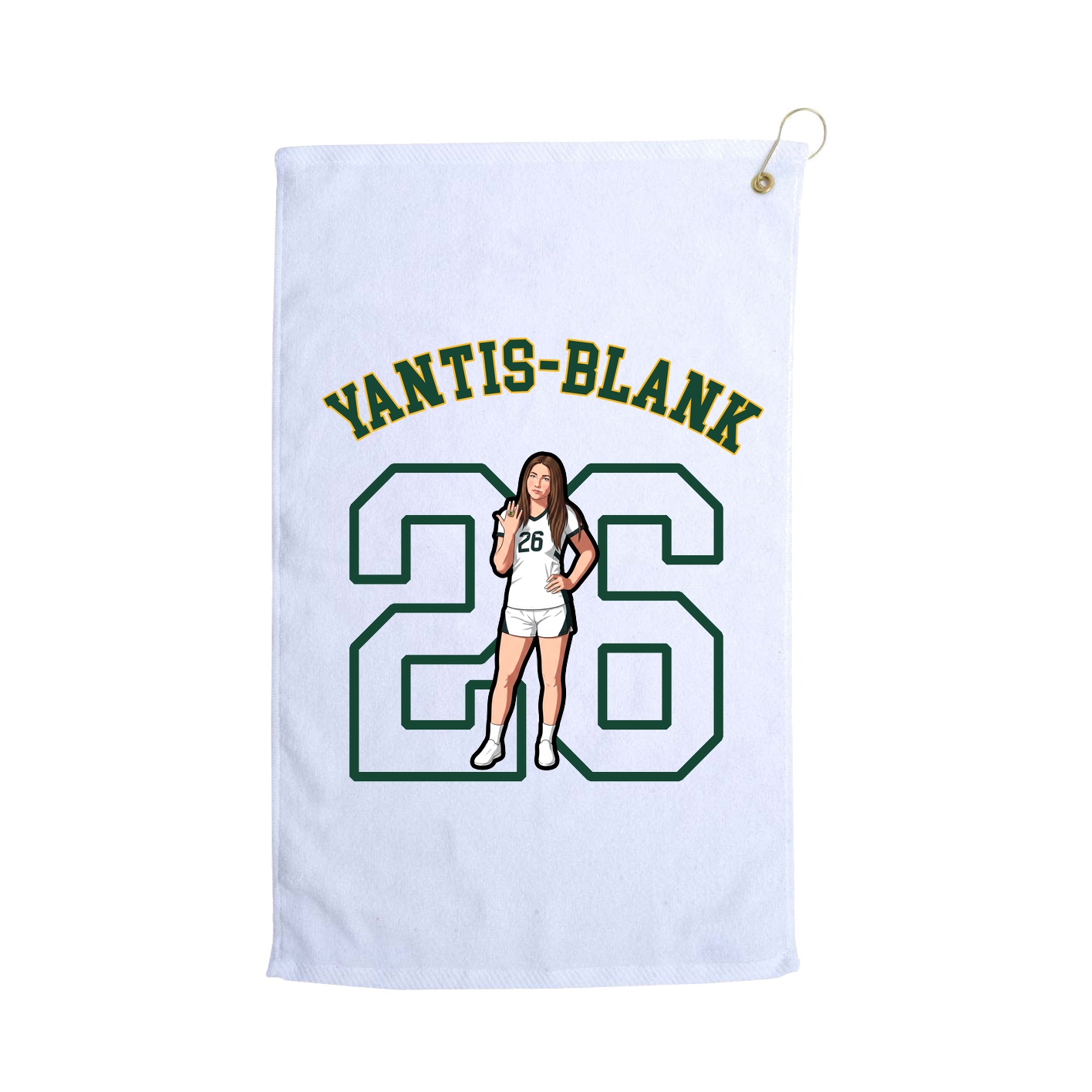Golf Towel — Shirsey Arch in White