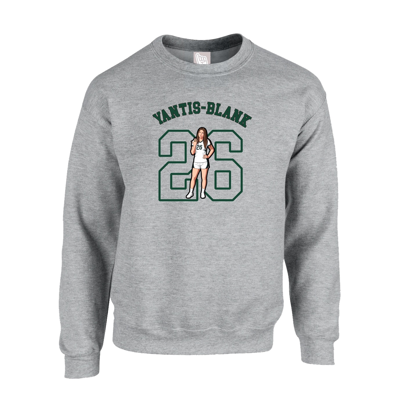 Fleece Crew — Shirsey Arch in Grey