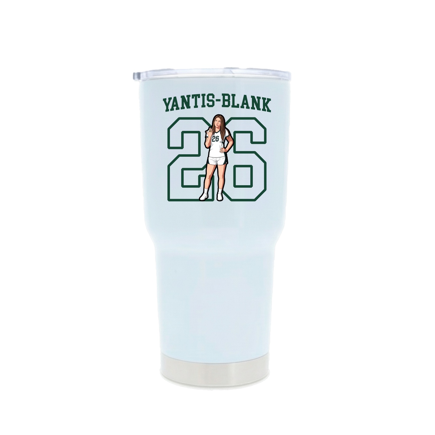 30oz Stainless Steel Tumbler — Shirsey in White