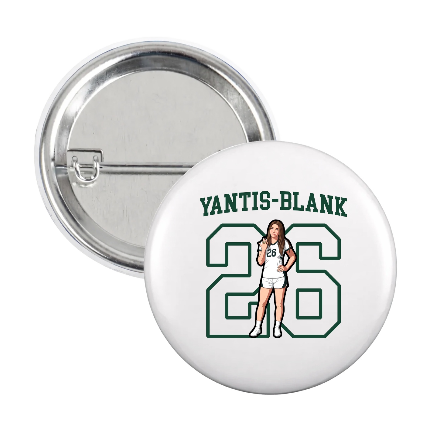 Game Day Button — Shirsey in White