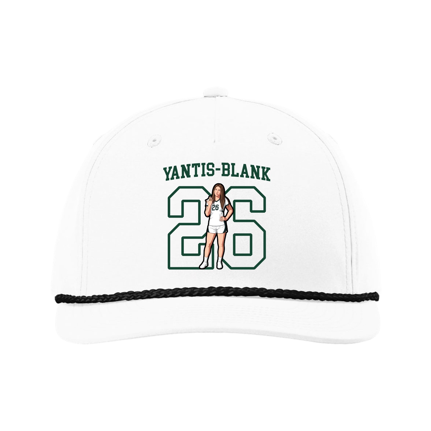 Five-Panel Classic Rope Cap — Shirsey in White