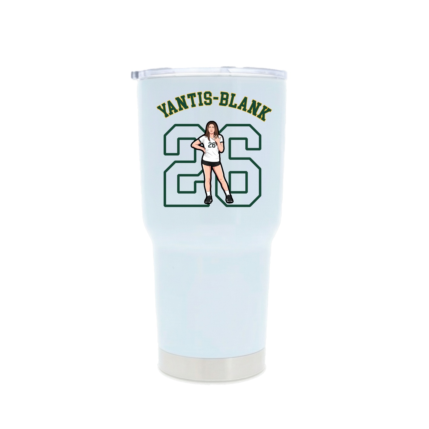 30oz Stainless Steel Tumbler — Shirsey Arch in White