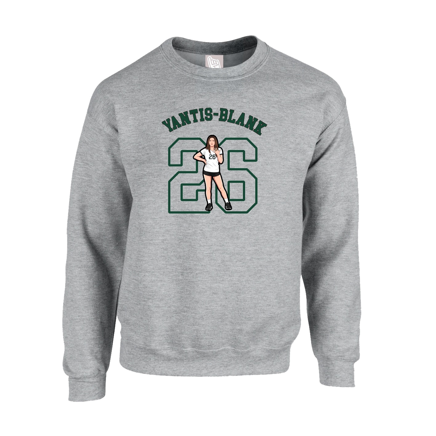 Fleece Crew — Shirsey Arch in Grey