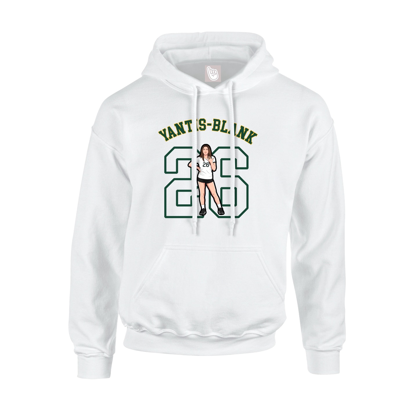 Youth Hoodie — Shirsey Arch in White