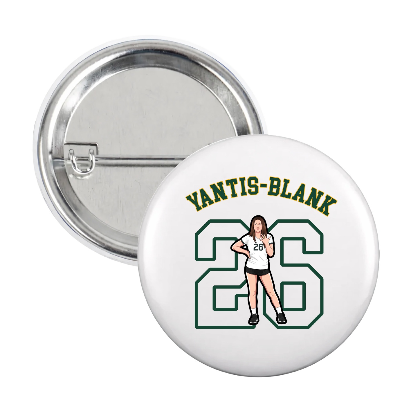 Game Day Button — Shirsey Arch in White