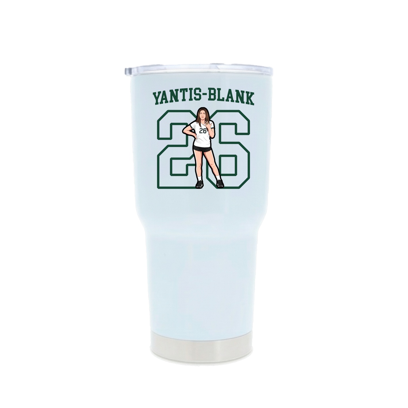 30oz Stainless Steel Tumbler — Shirsey in White