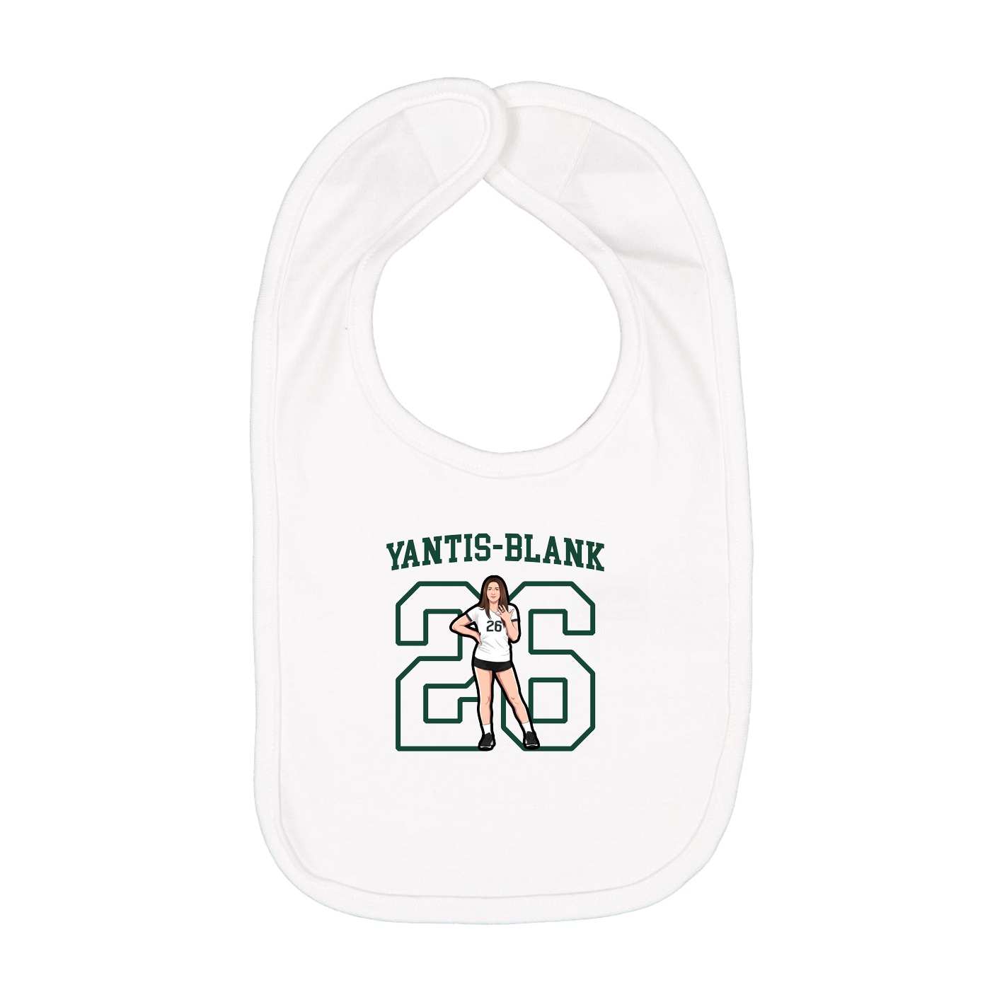 Infant Bib — Shirsey in White