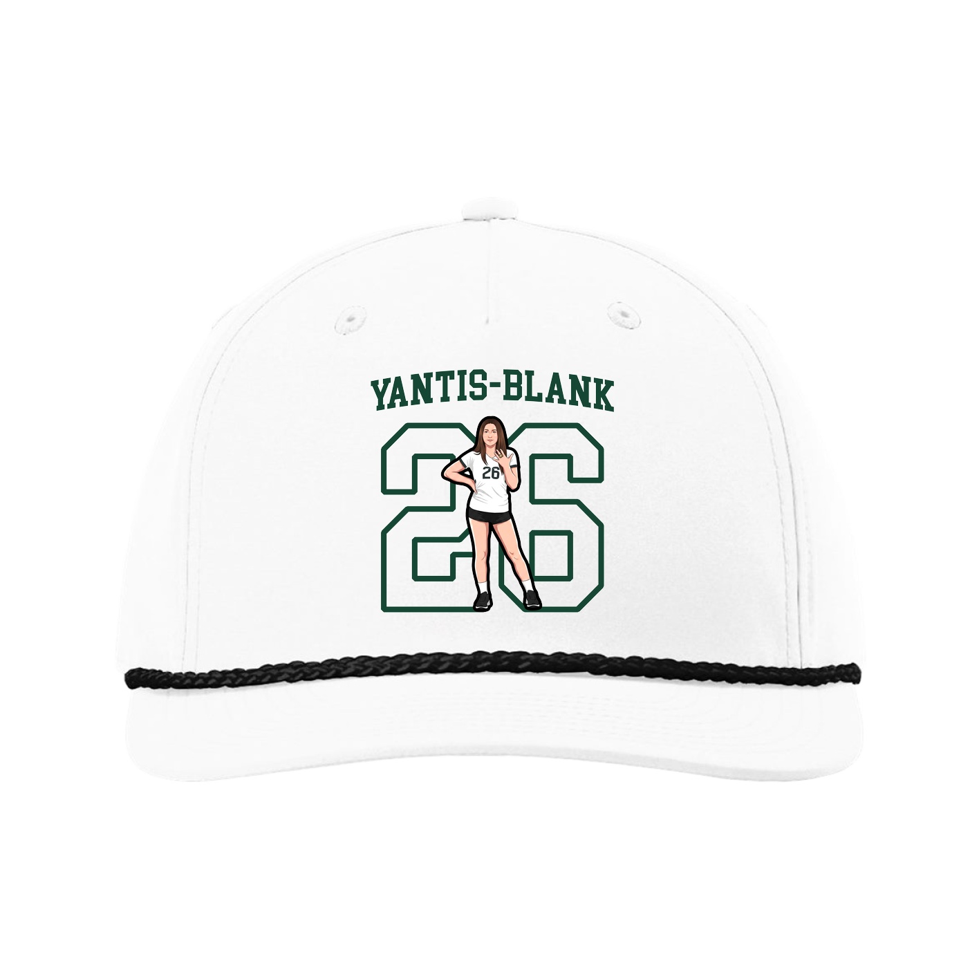 Five-Panel Classic Rope Cap — Shirsey in White