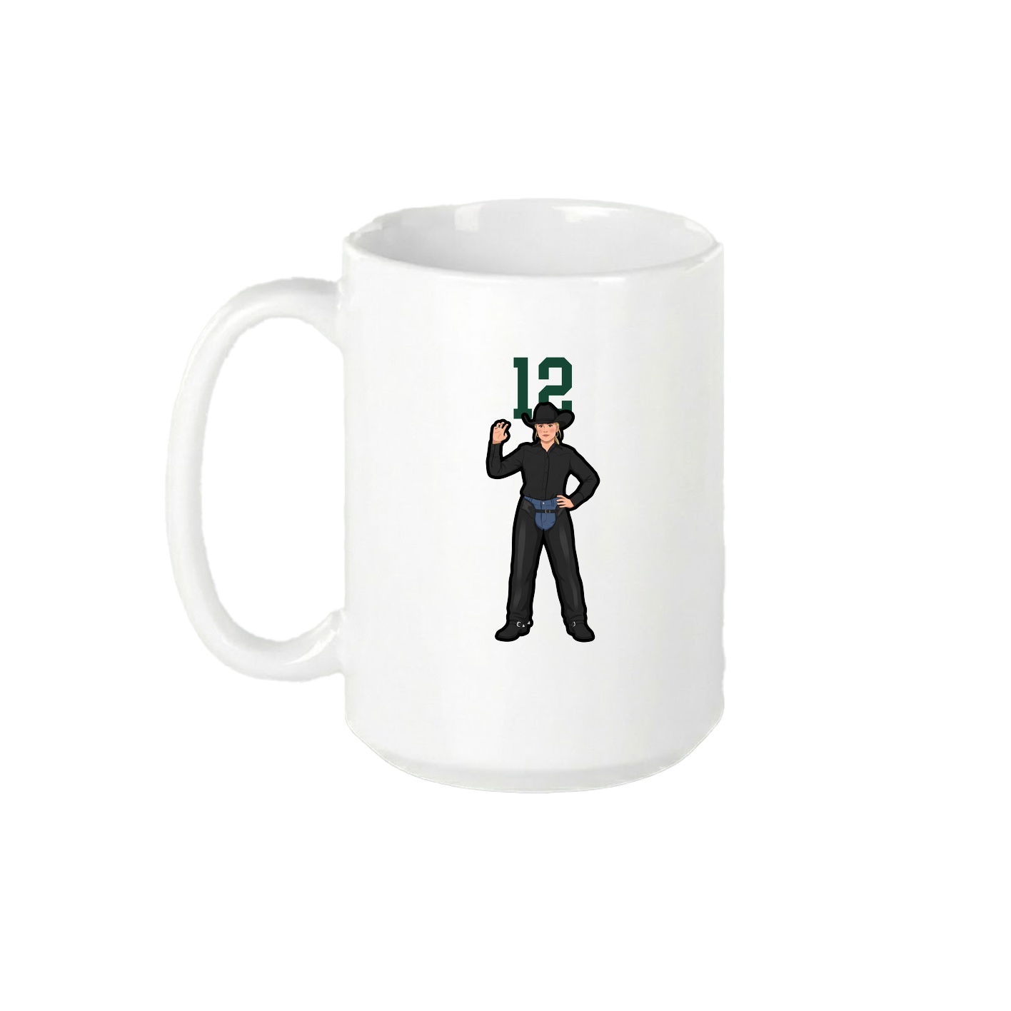15oz Coffee Mug — Number Top in White