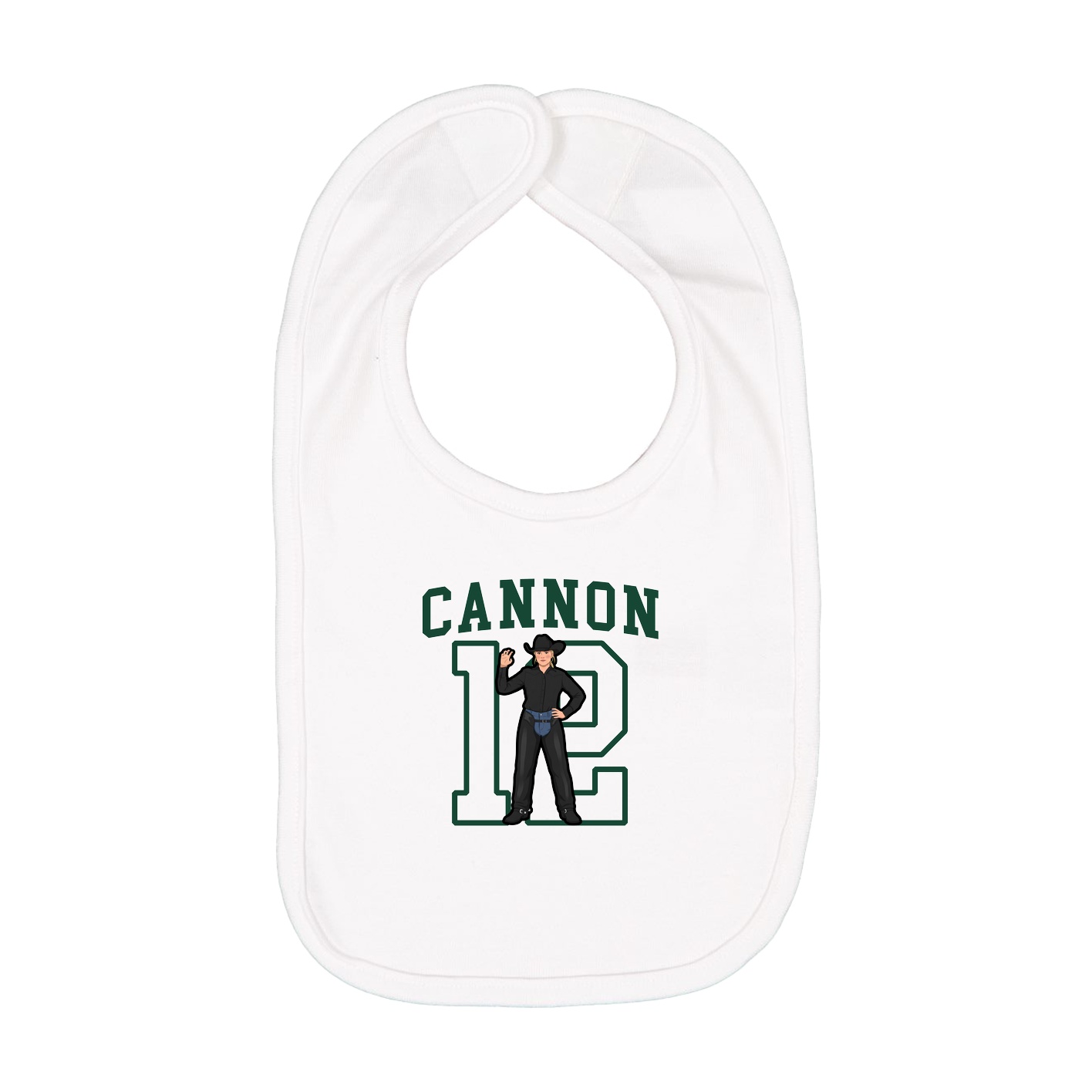 Infant Bib — Shirsey in White