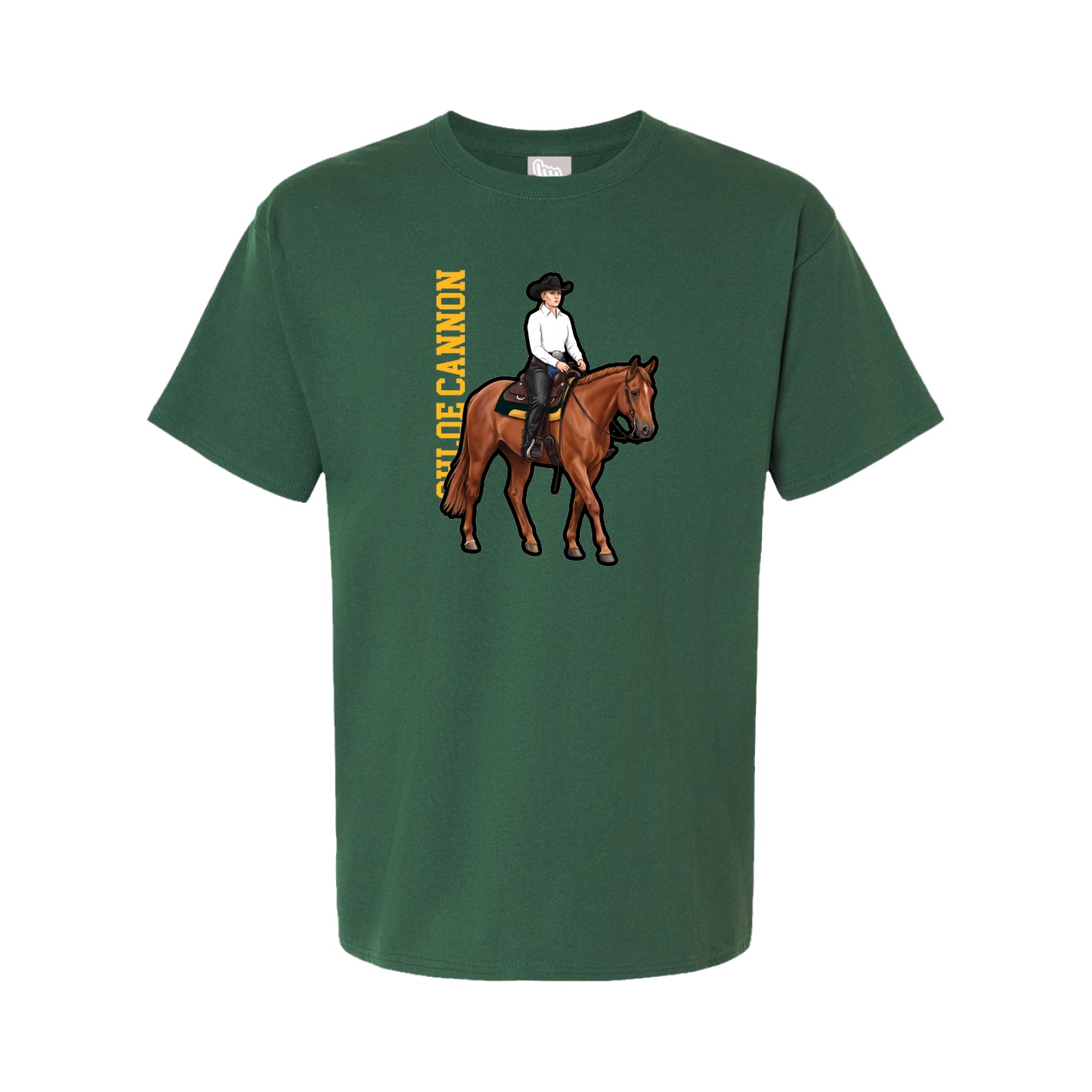 Youth Tee — Name Vertical in Green