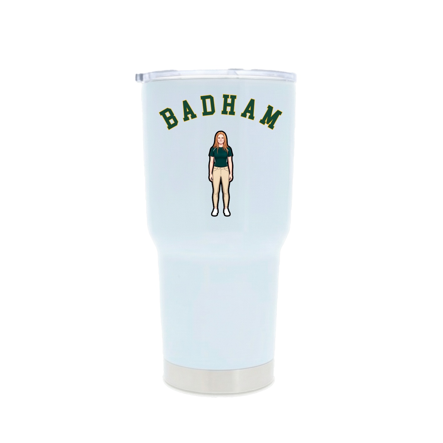 30oz Stainless Steel Tumbler — Shirsey Arch in White