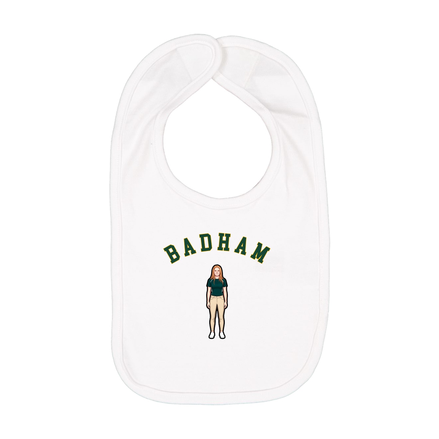 Infant Bib — Shirsey Arch in White