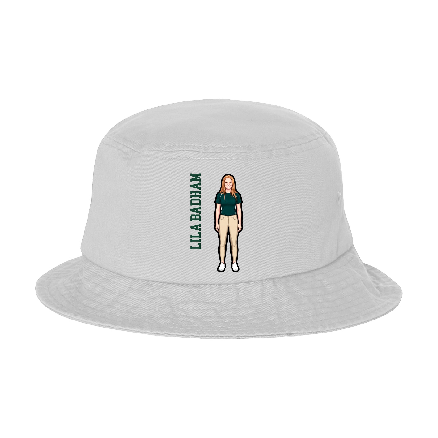 Bucket Cap — Name Vertical in White