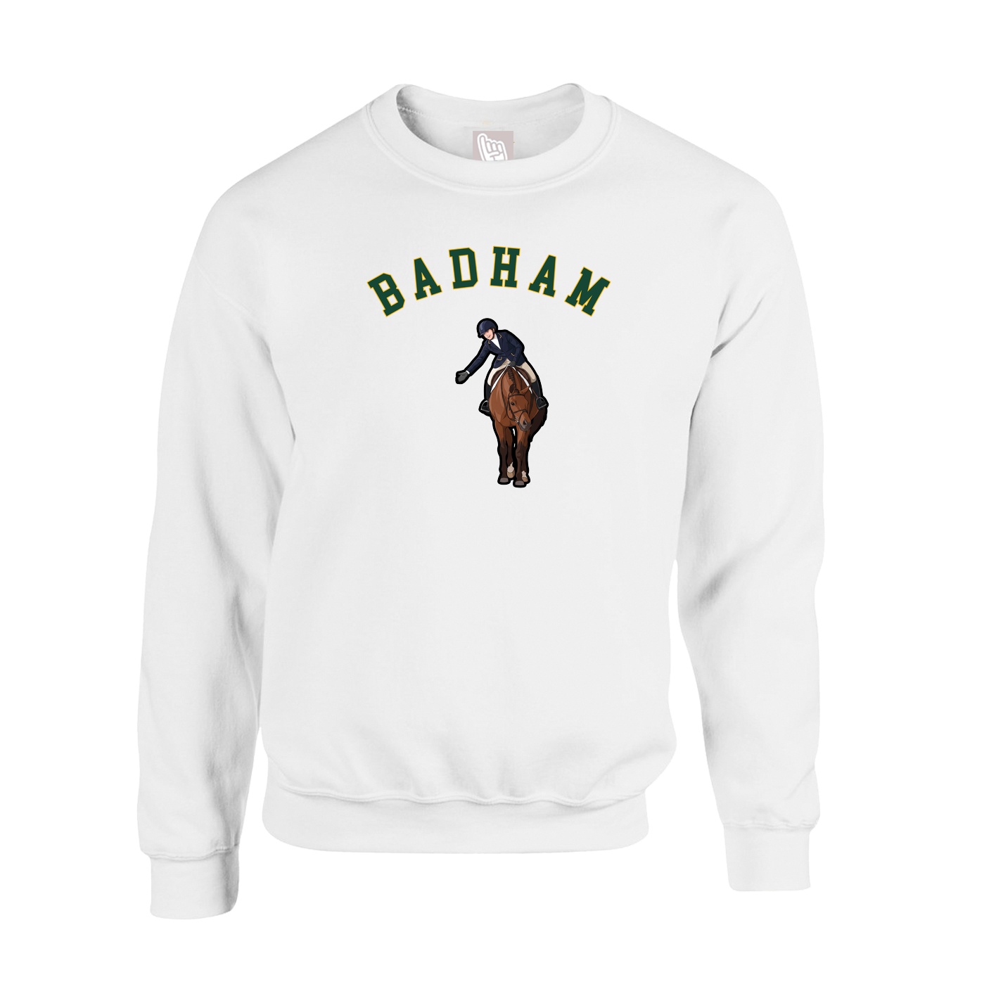 Fleece Crew — Shirsey Arch in White