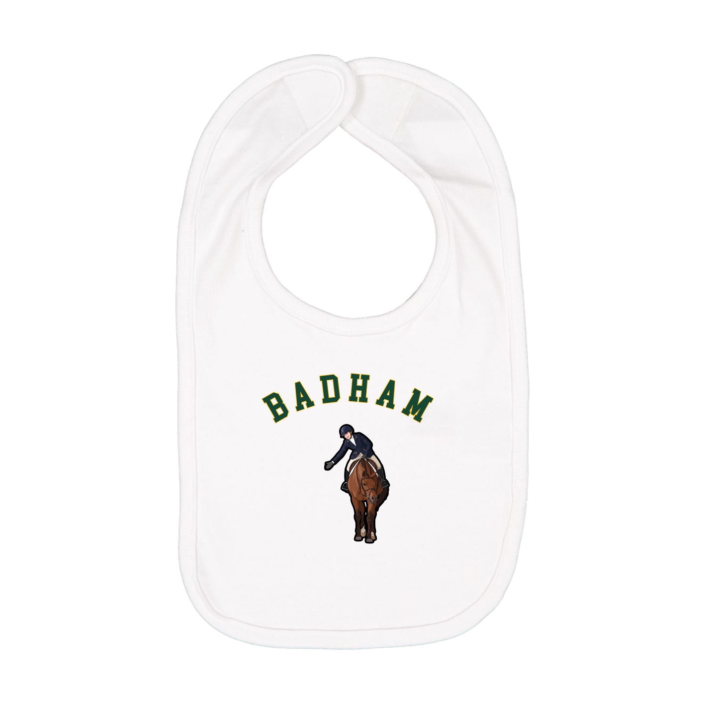 Infant Bib — Shirsey Arch in White