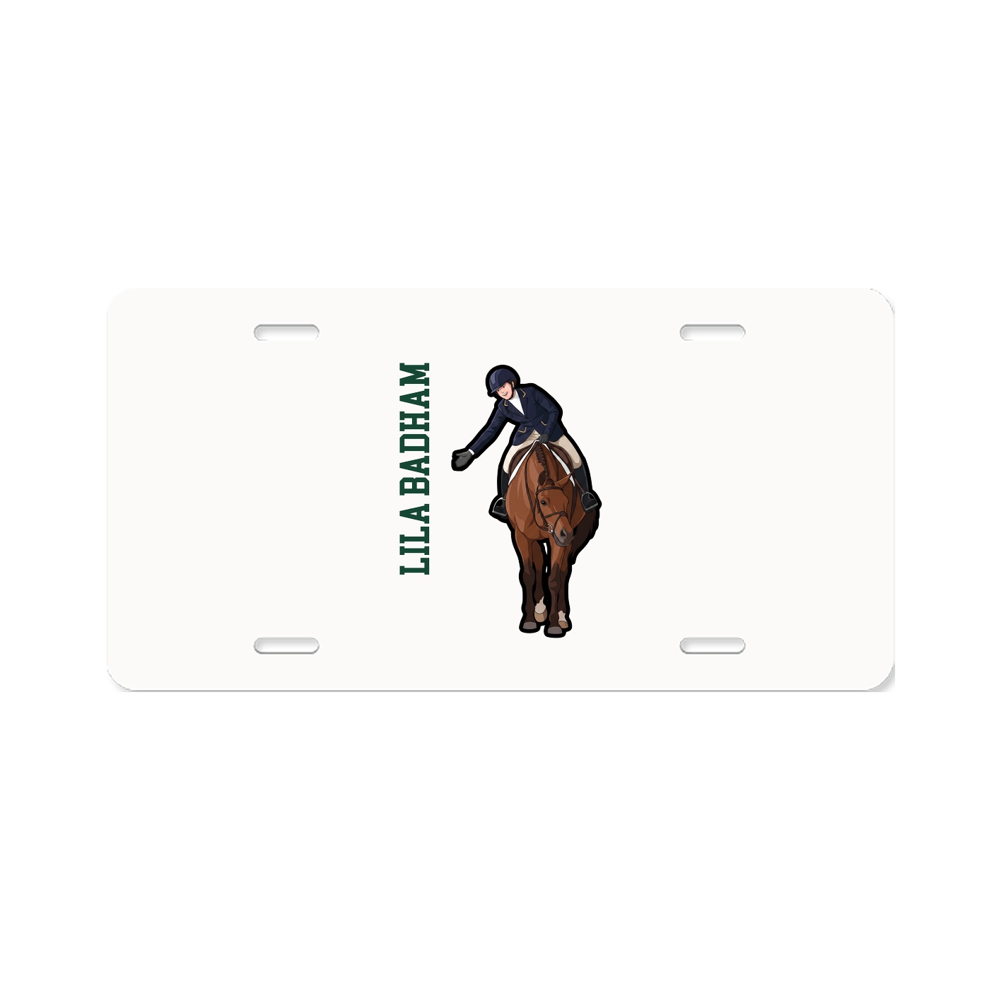 License Plate — Name Vertical in Classic