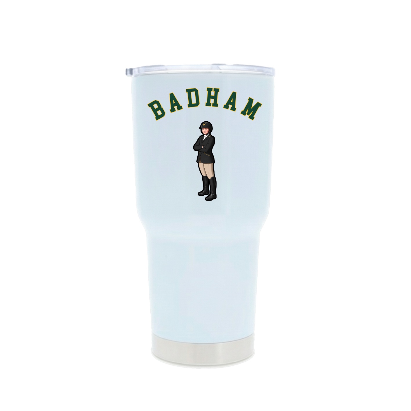 30oz Stainless Steel Tumbler — Shirsey Arch in White