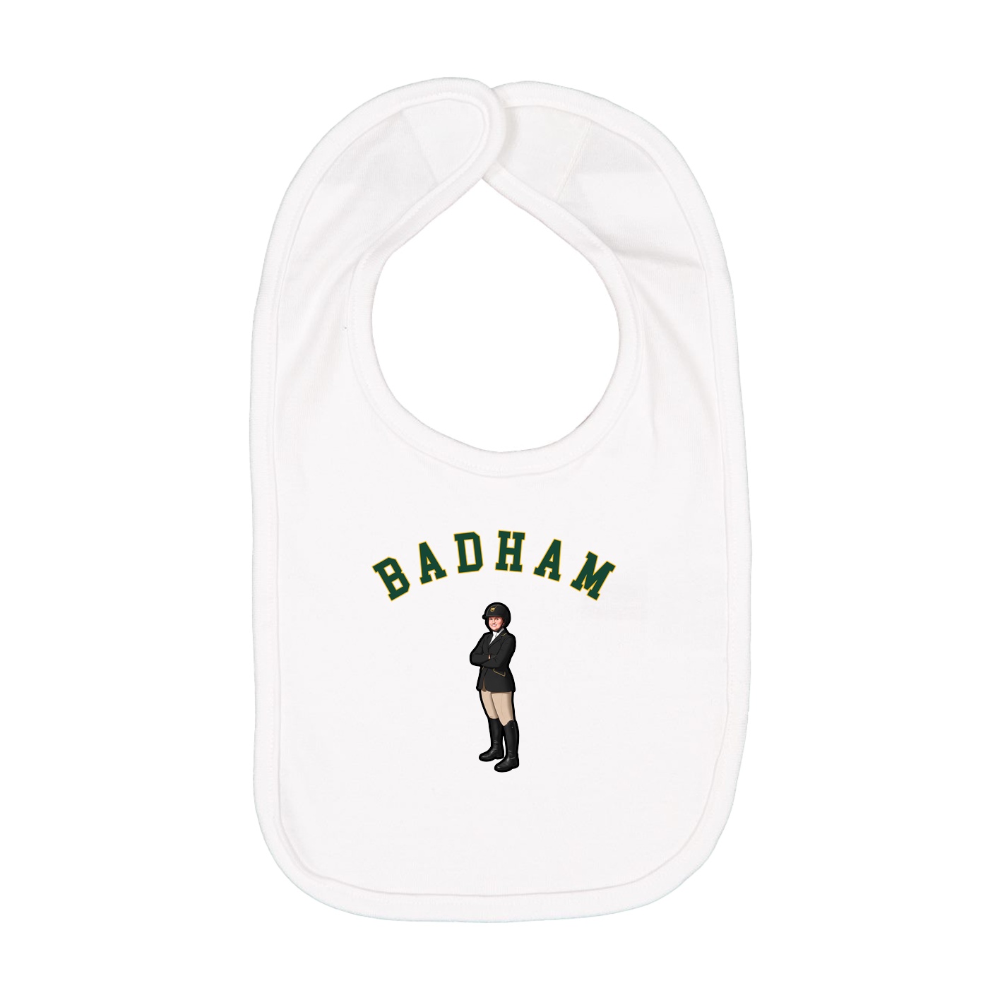 Infant Bib — Shirsey Arch in White