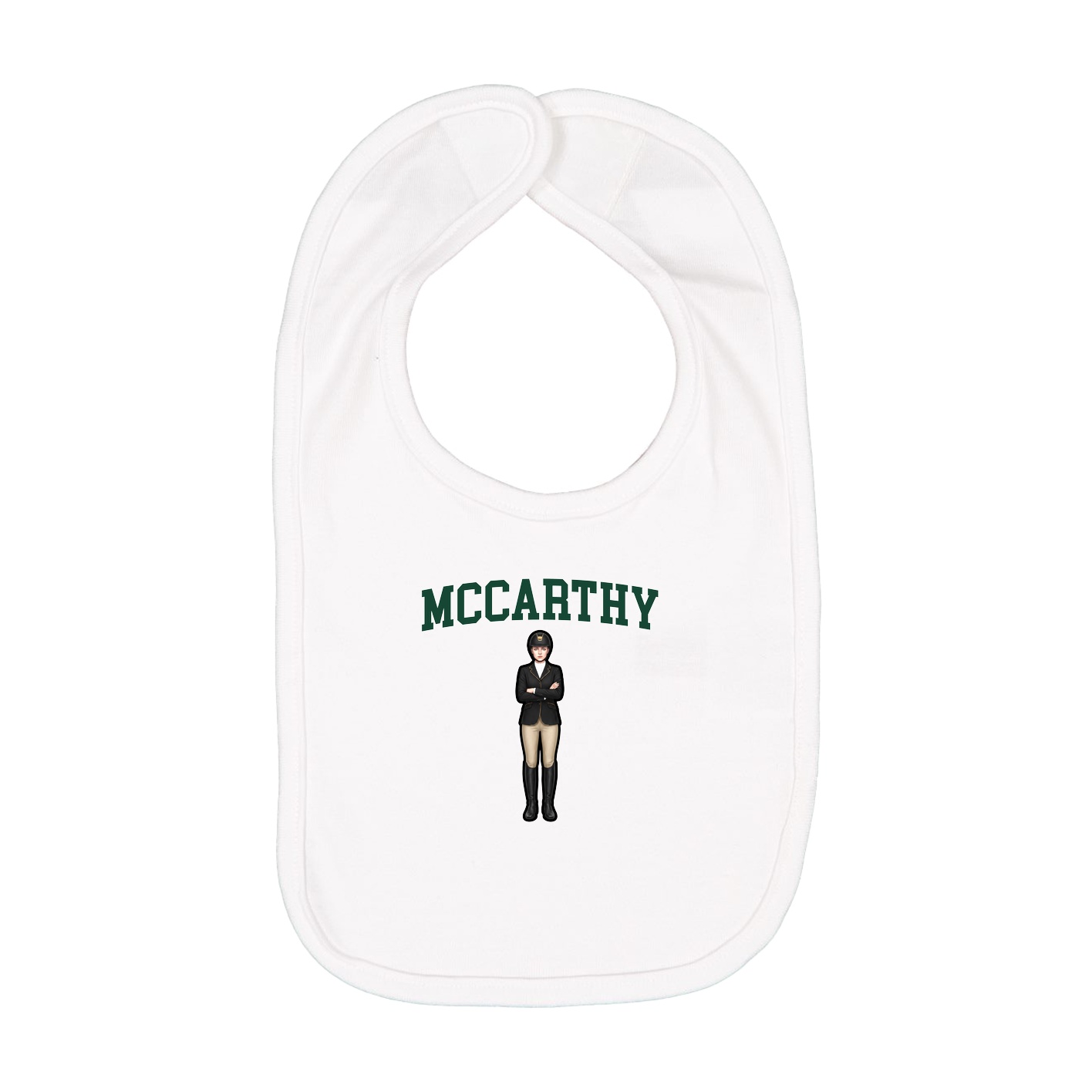 Infant Bib — Shirsey in White