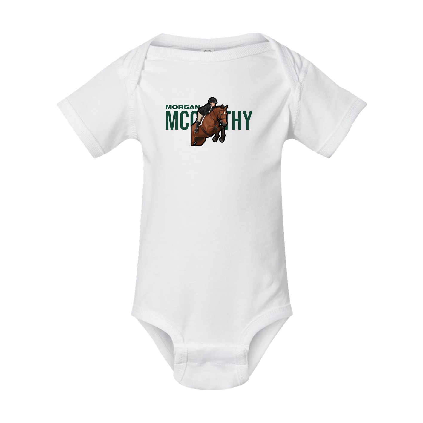 Baby Onesie — Player Name in White