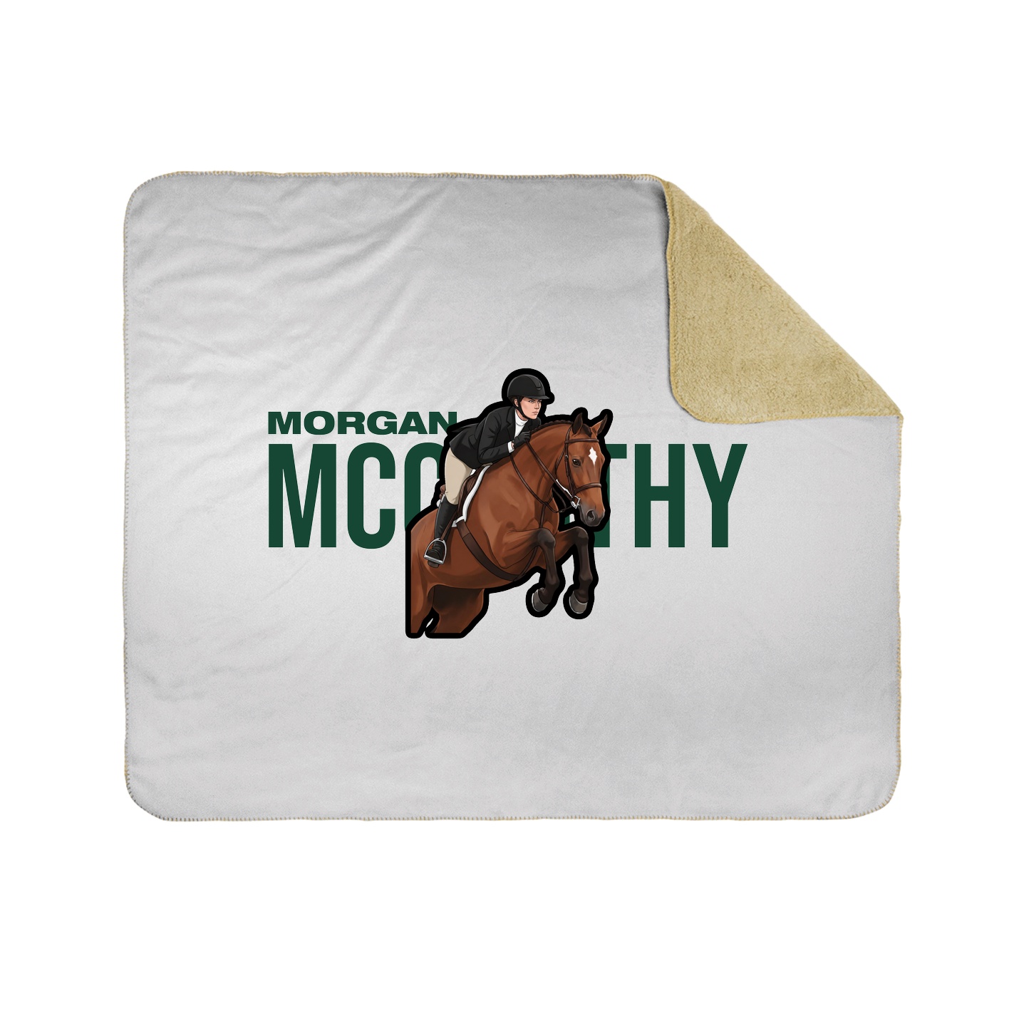 Throw Blanket — Player Name in White