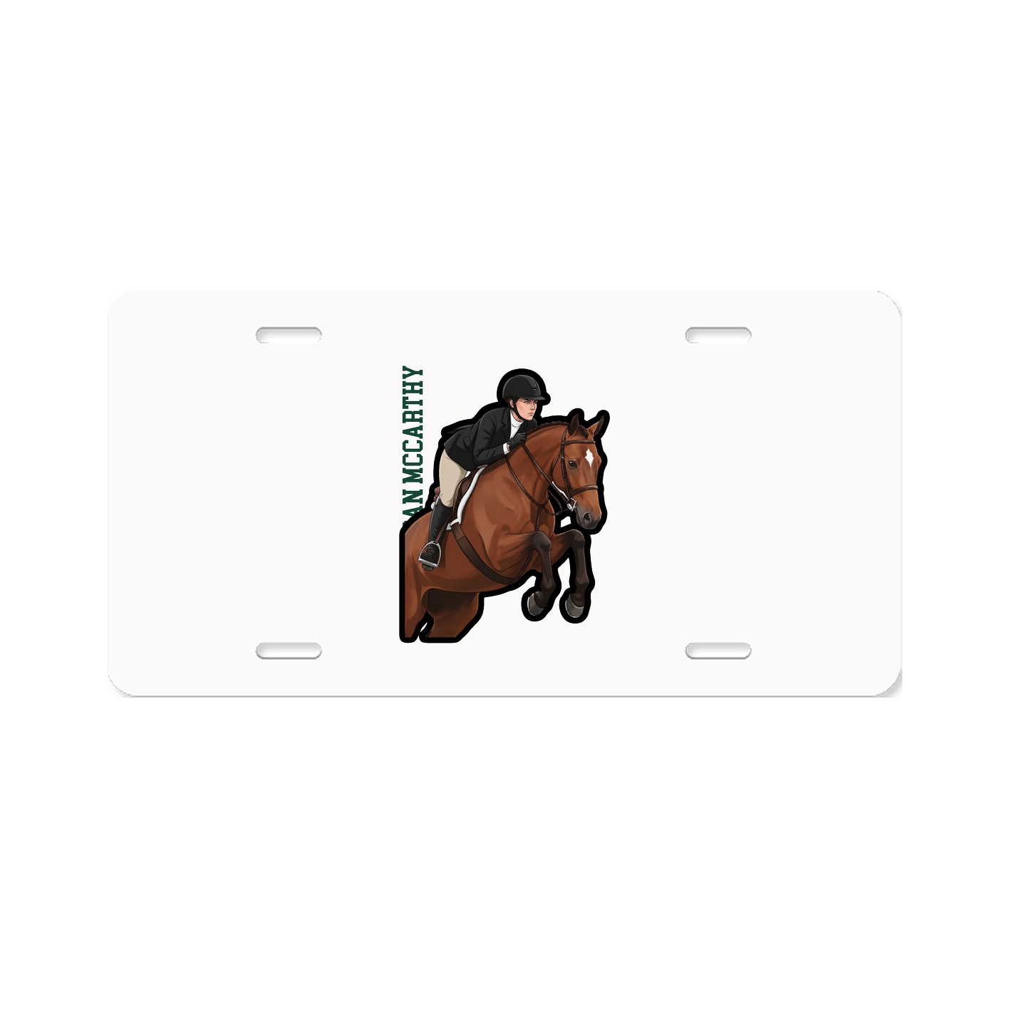 License Plate — Name Vertical in Classic