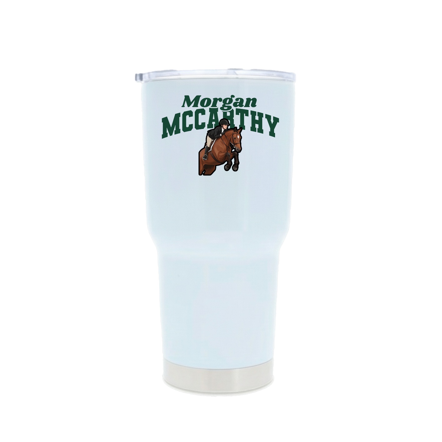 30oz Stainless Steel Tumbler — Signature Arch in White