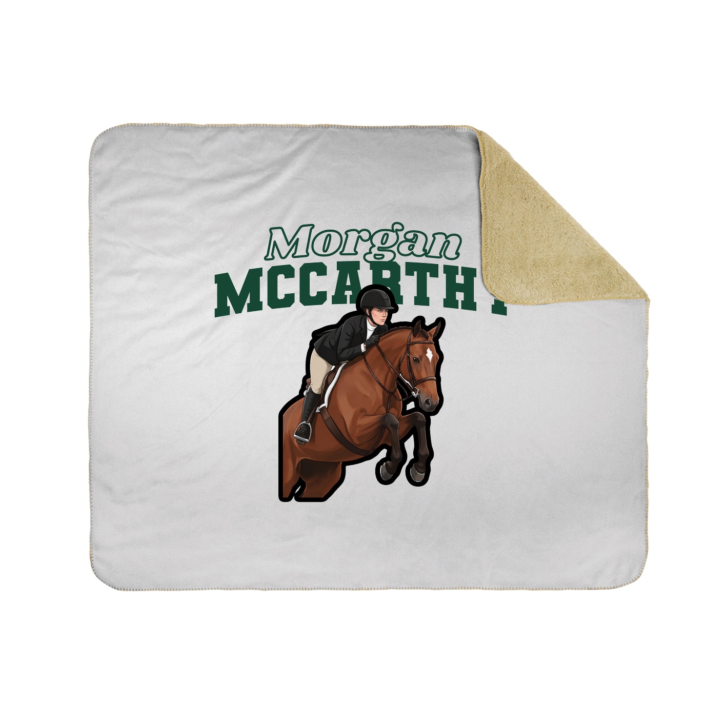 Throw Blanket — Name Arch in White