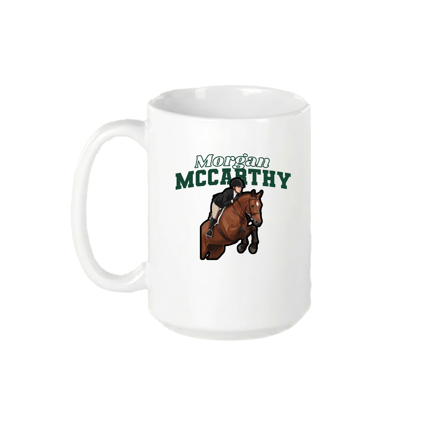 15oz Coffee Mug — Name Arch in White