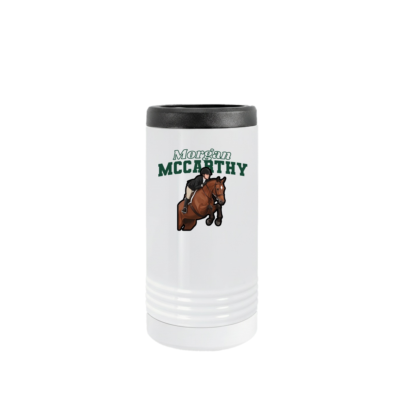 Slim Beverage Holder — Name Arch in White