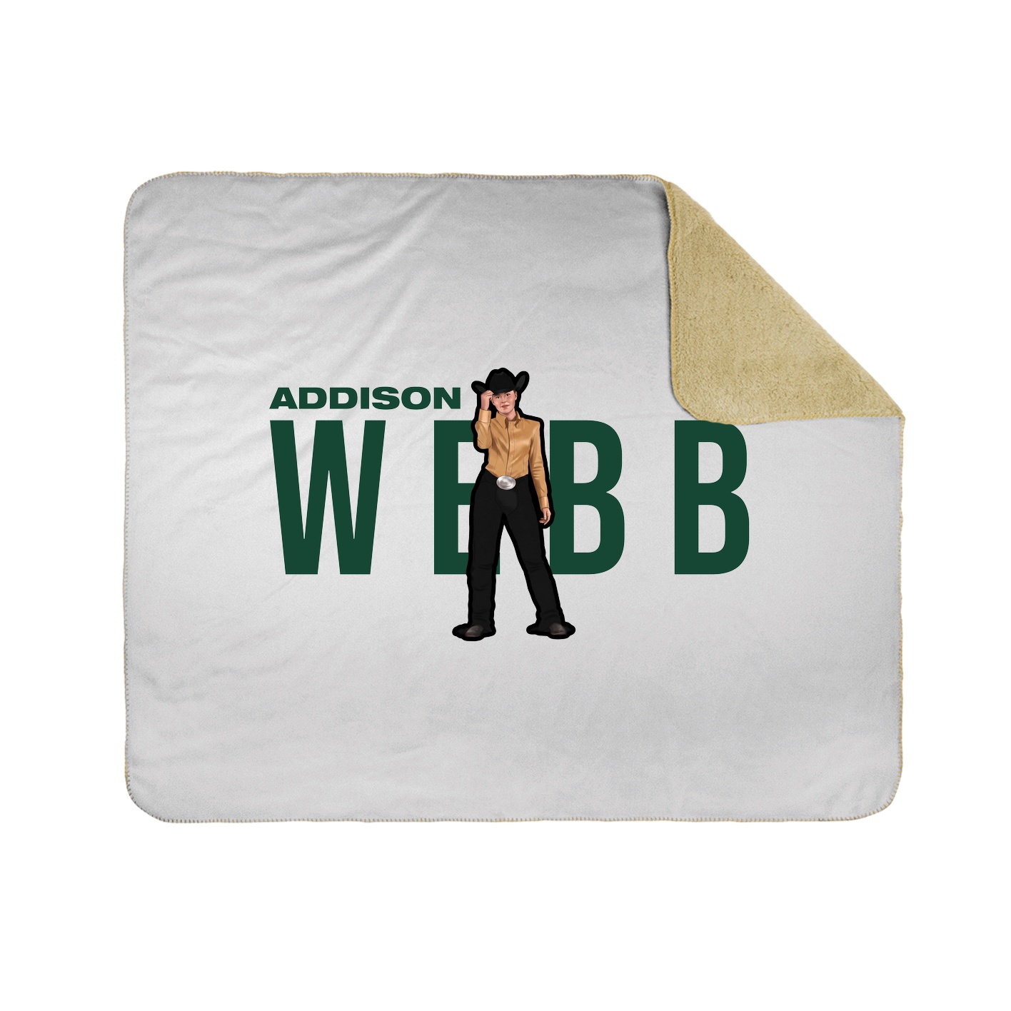 Throw Blanket — Player Name in White