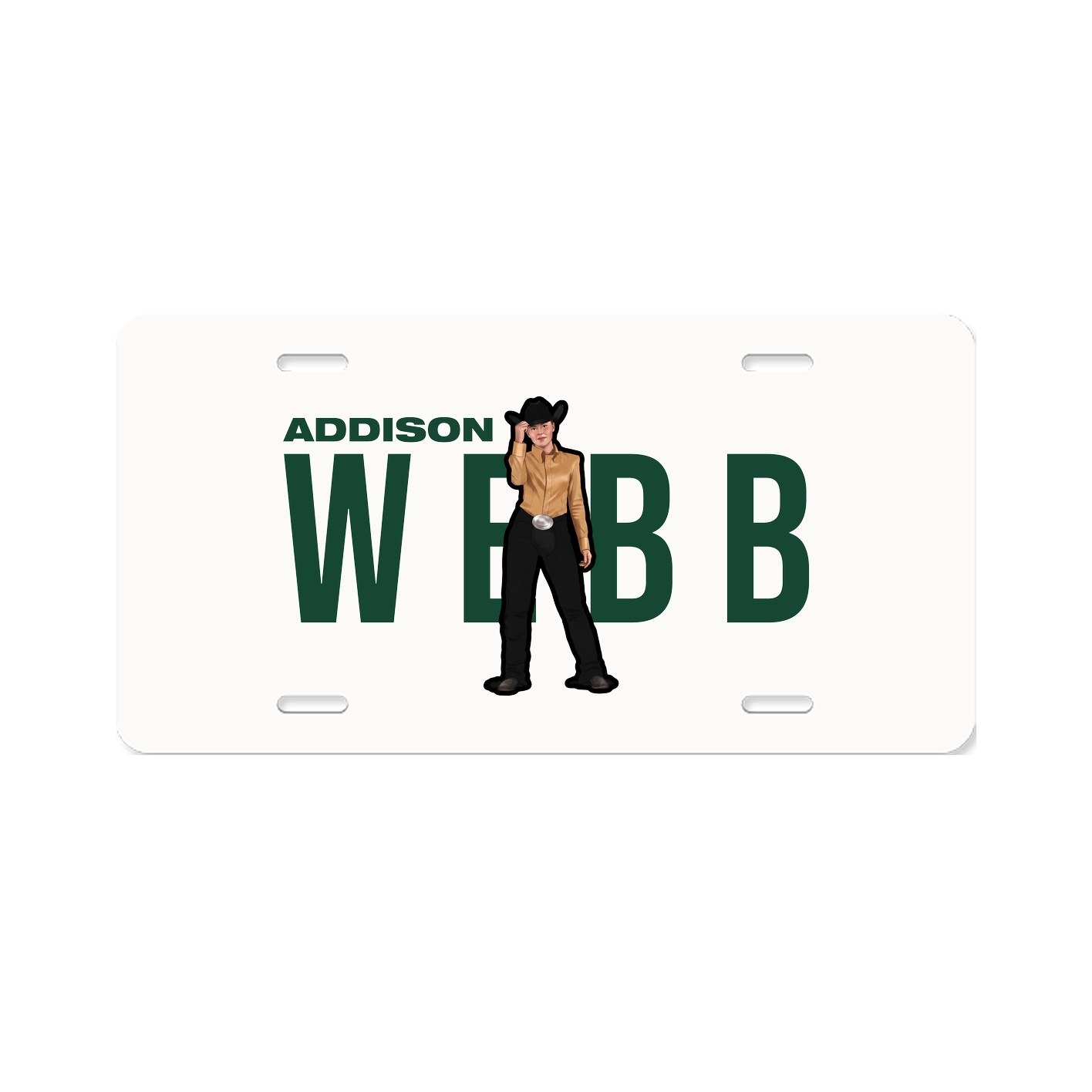 License Plate — Player Name in Classic