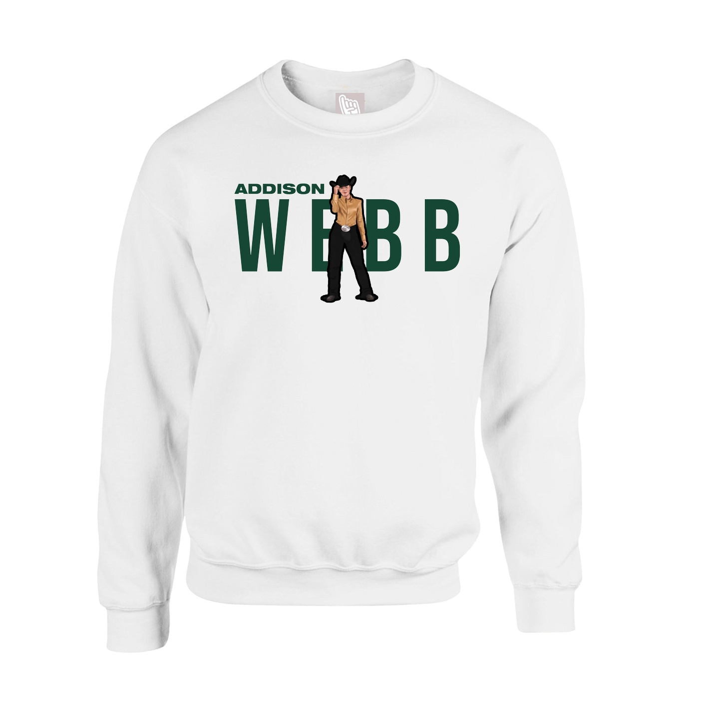 Fleece Crew — Player Name in White