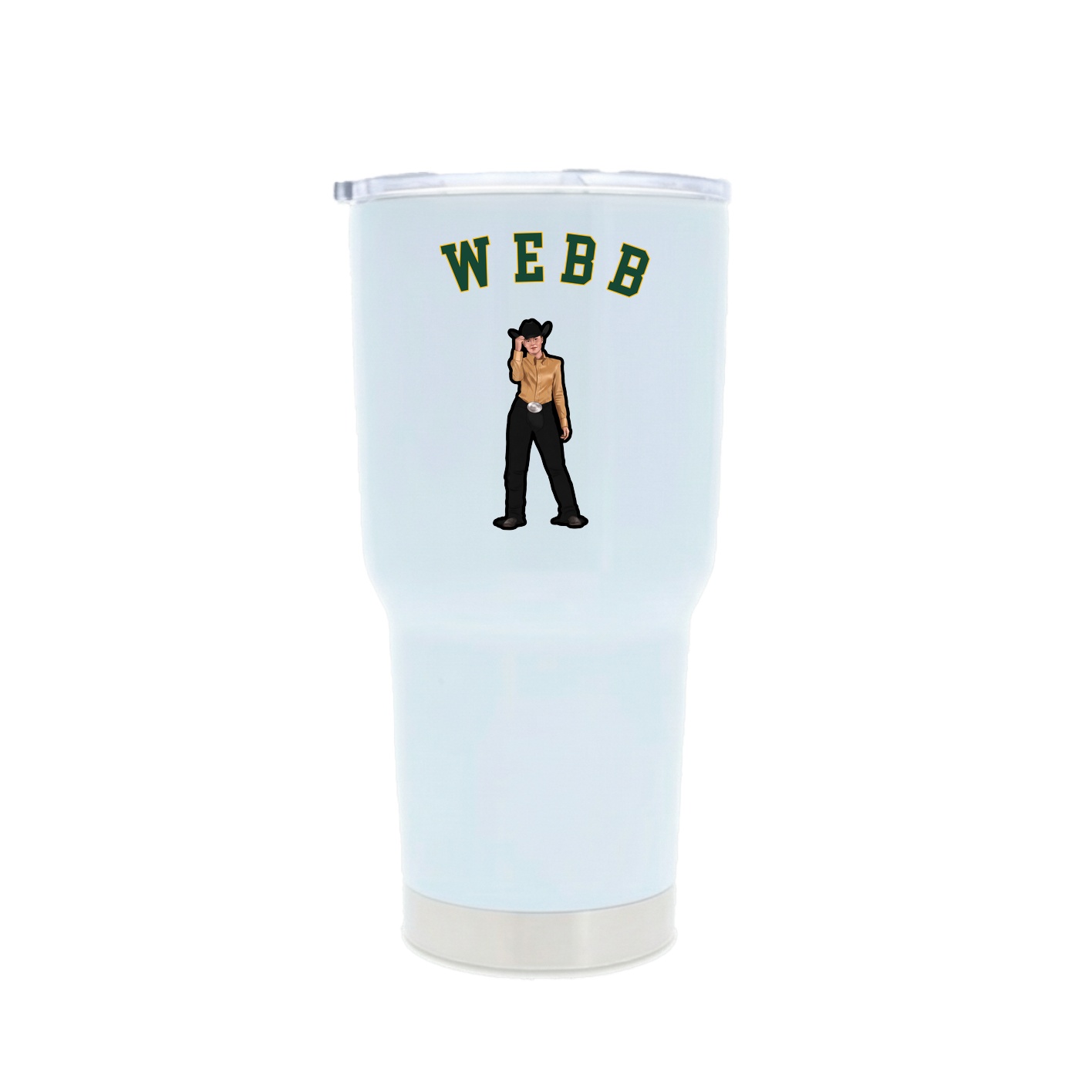 30oz Stainless Steel Tumbler — Shirsey Arch in White