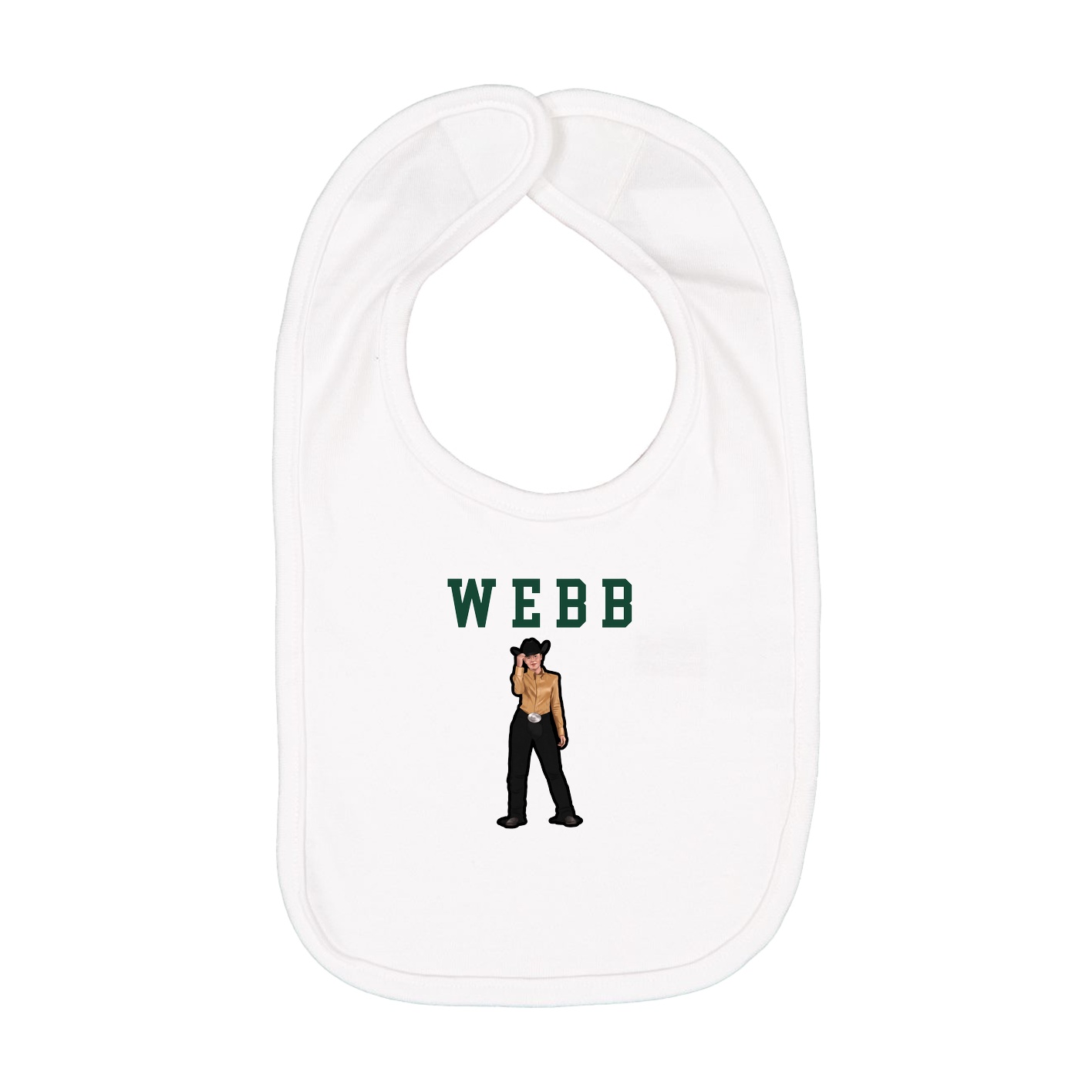Infant Bib — Shirsey in White