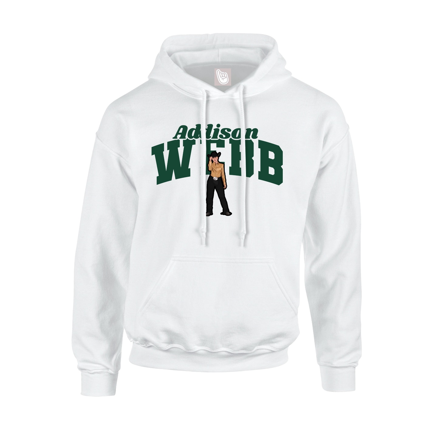 Hoodie — Signature Arch in White