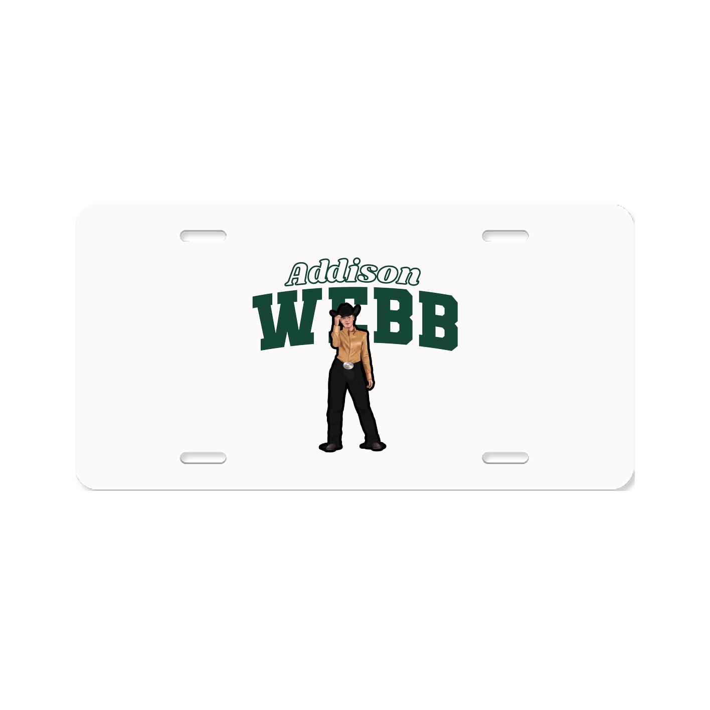 License Plate — Name Arch in Classic