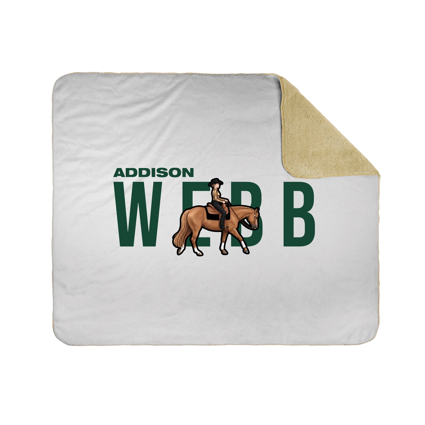 Throw Blanket — Player Name in White