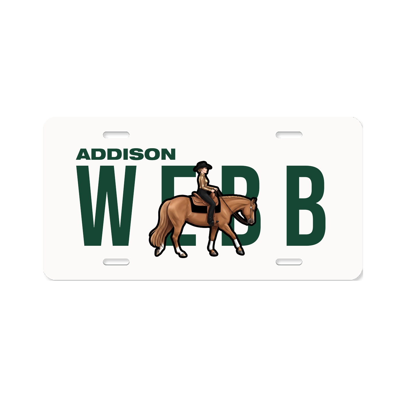 License Plate — Player Name in Classic