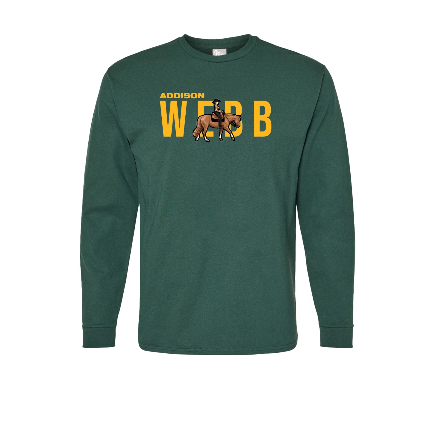 Long Sleeve Tee — Player Name in Green