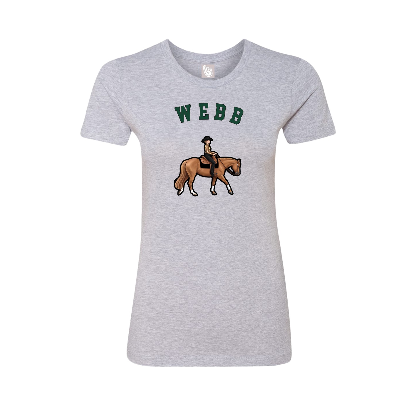 Fitted Women's Tee — Shirsey Arch in Grey